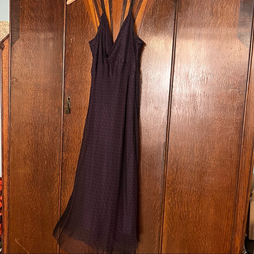 Tahari Purple Silk Dress, size M